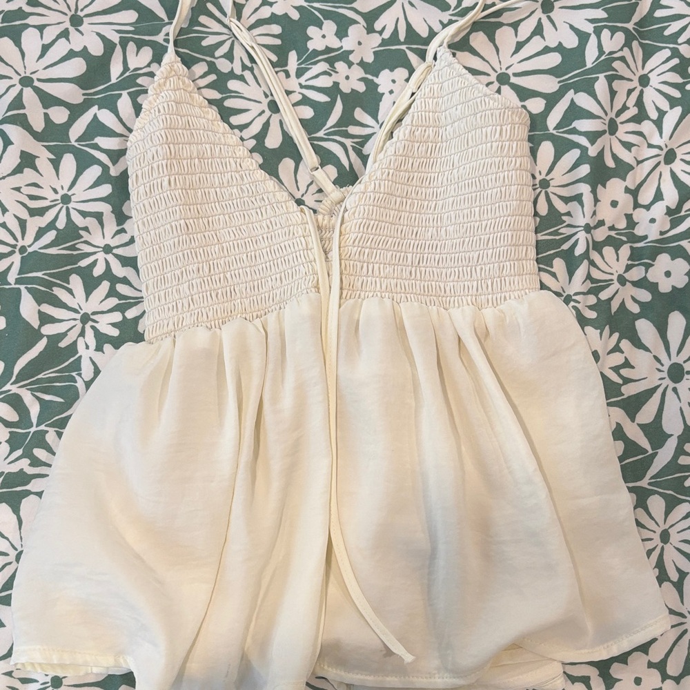 American Eagle Outfitters Cream Camisole Top